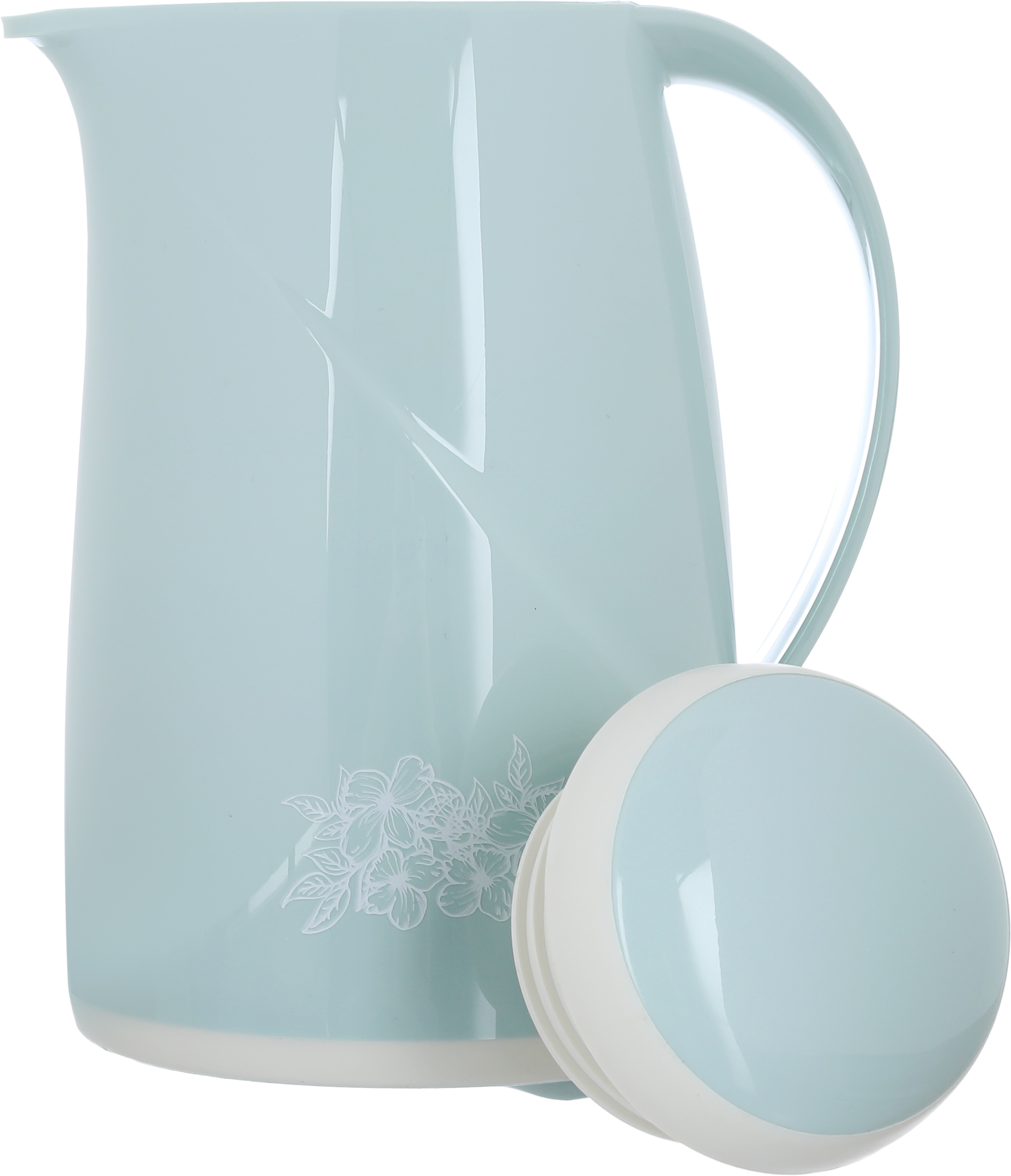 Helios thermos, 0.6 liters, thermal glass inner container, plastic outer shell - light green product image 4