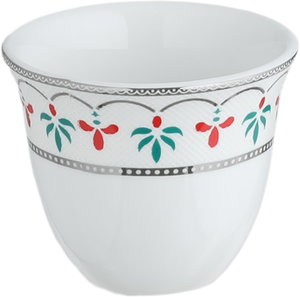 طقم فناجين قهوة سعودي بورسلان السيف غاليري، 12 قطعة، منقوش - متعدد الألوان product image 2