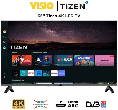 تلفزيون سمارت بدون اطار فيسيو، 65 بوصة، 4K، رسيفر داخلي، 2 ريموت كنترول، نظام Tizen، 65VSSU3TIZEN - اسود product image 2