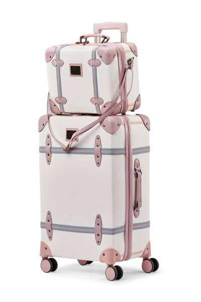 Limra LMA-7055 Artificial Leather Luggage Set, 4 Sizes, 4 Wheels, 360 Degree Rotating - Beige Pink product image 3