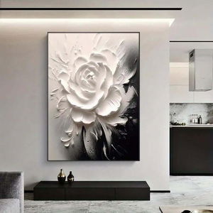 لوحة جدارية كانفس يدوي مع طباعة، 140×90 سم، اطار اسود - متعدد الالوان product image