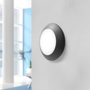 Outdoor wall light, made of durable resin plastic (Fumaqali), GX53 bulb base, 20x20 cm - Black product image