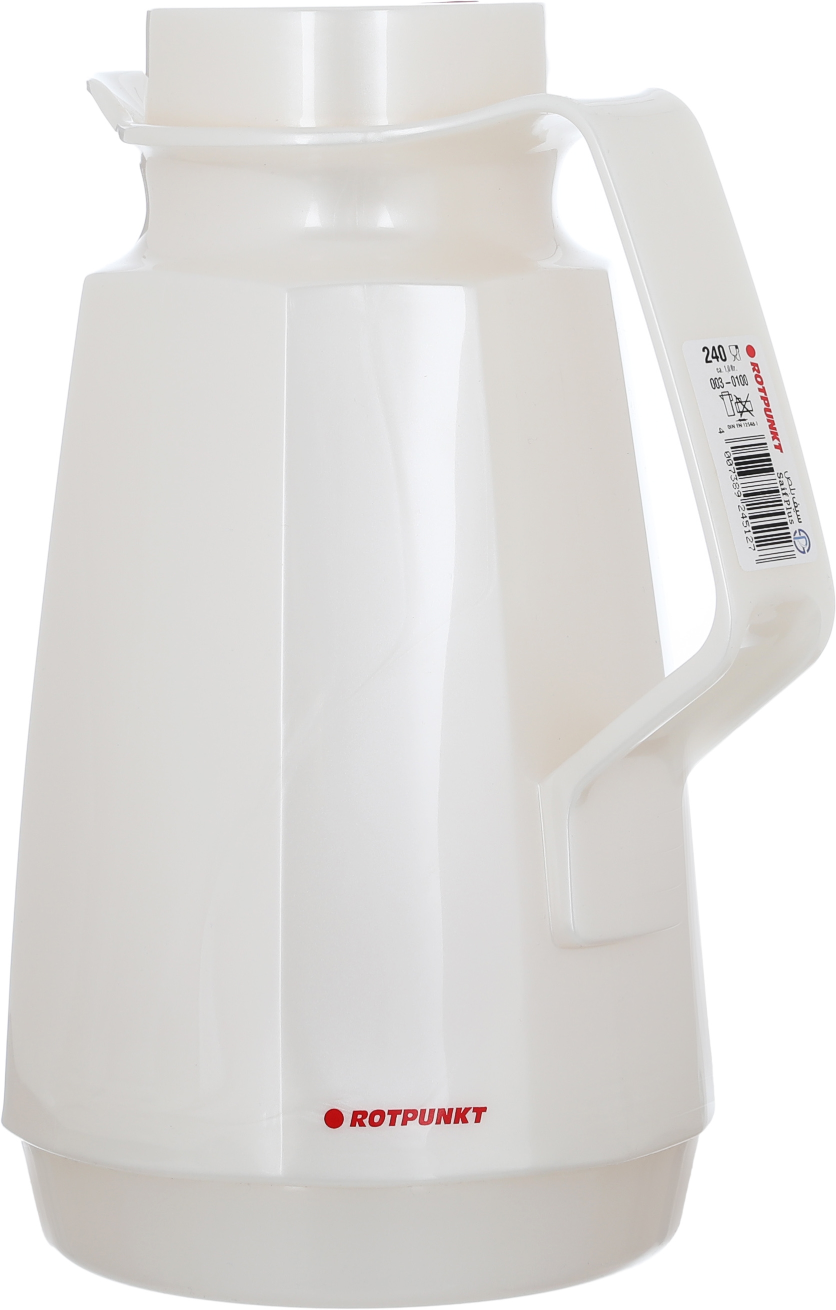 Rotpont thermos, 1 liter, glass inner container, plastic outer shell - white product image 2