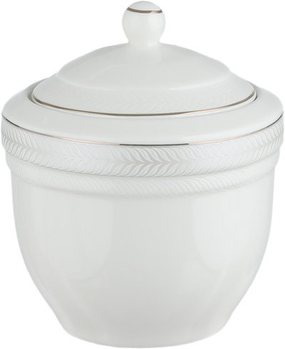 طقم تقديم سفرة بورسلان السيف غاليري، 65 قطعة، نقش فضي - أبيض product image 18