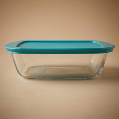 صينية فرن زجاج بغطاء بايركس، 23×15 سم، مستطيل، فرنسي - شفاف product image 1