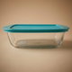 صينية فرن زجاج بغطاء بايركس، 23×15 سم، مستطيل، فرنسي - شفاف product image 1