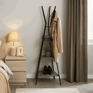 علاقة ملابس مودرن معدن، 180×40 سم - رمادي اسود product image