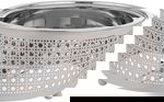 Al Saif Gallery Beige Base Stainless Steel Food Warmer, 32 x 28 x 28 cm, Round - Silver product image 2