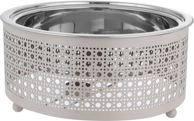 Al Saif Gallery Beige Base Stainless Steel Food Warmer, 32 x 28 x 28 cm, Round - Silver product image 2