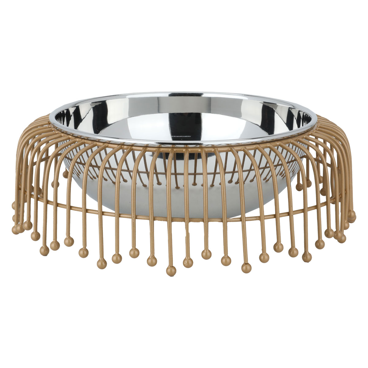Al Saif Gallery Steel Round Serving Plate, 30 X 30 X 9 Cm - Silver product image