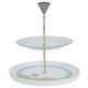 Al Saif Gallery Porcelain Serving Stand, 2 Levels - White product image 1
