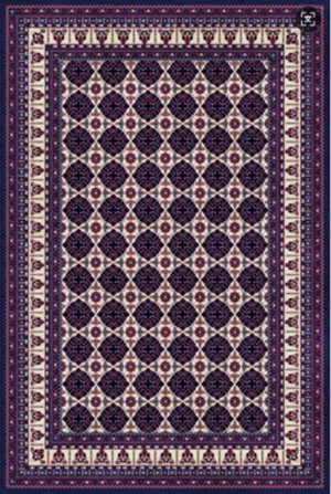 سجاده كورتينا شكل مستطيل، 2×3 سم، صنع آلياً - ازرق غامق product image
