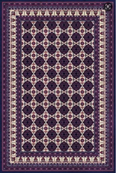 سجاده كورتينا شكل مستطيل، 2×3 سم، صنع آلياً - ازرق غامق product image 1