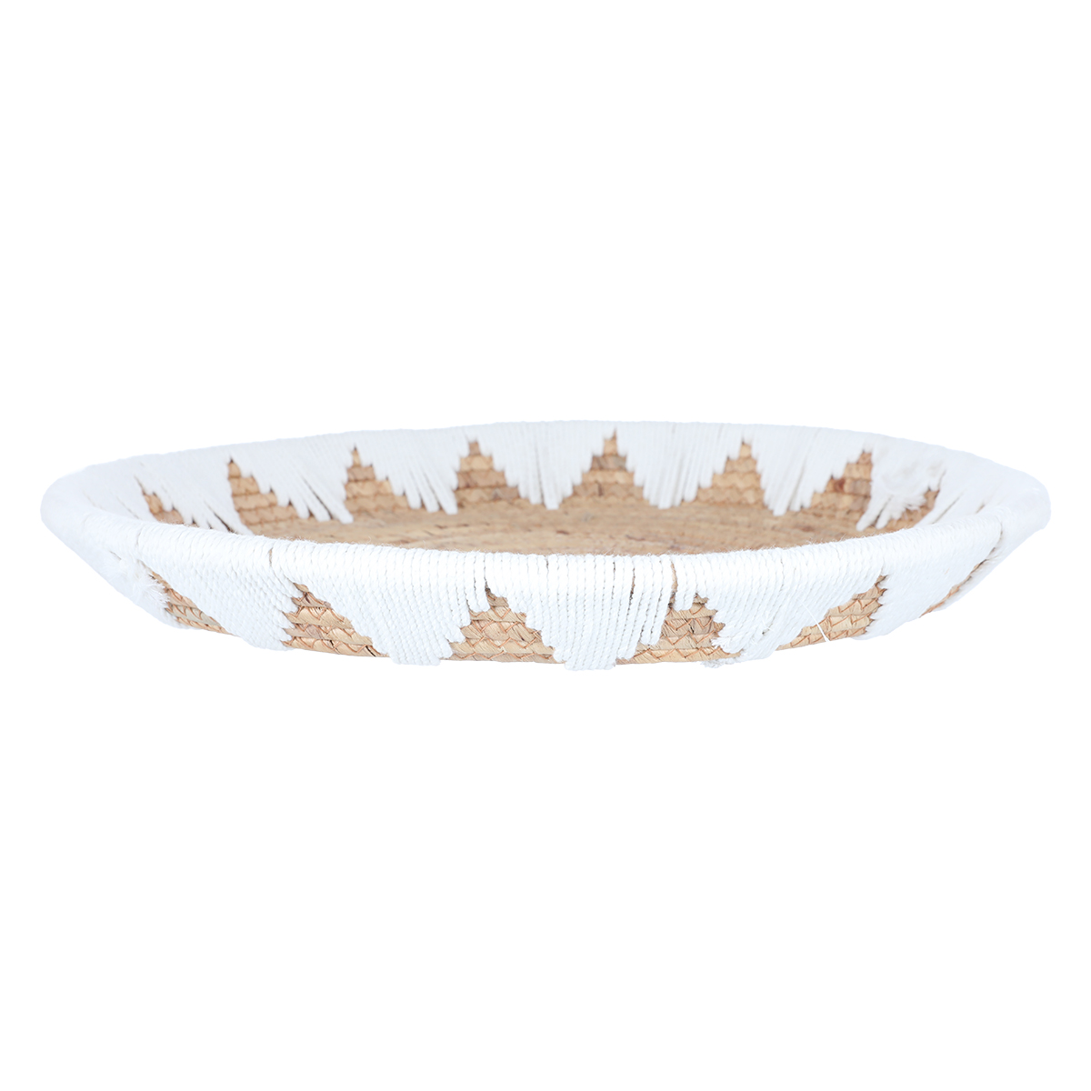 Al Saif Gallery wicker Serving tray, 42 x 5 cm - beige white product image 1