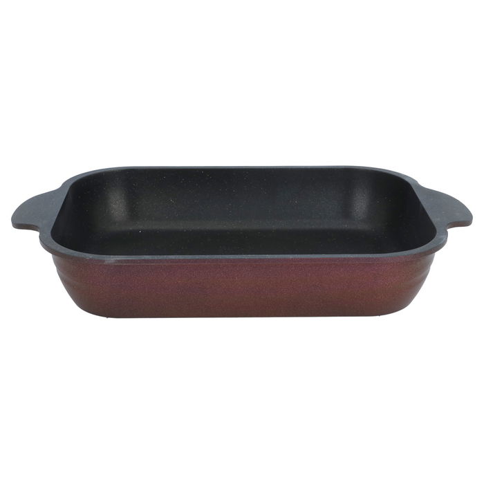 طقم قدور جرانيت تيتانيوم نيوكلاين، 10 قطع، غطاء زجاج - احمر غامق product image 5