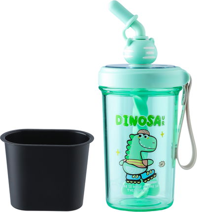 Saifso Kids Plastic Water Bottle with Lid, 500 ml - Light Green product image 1