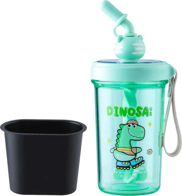 مطارة بلاستيك للاطفال مع غطاء سيفسو، 500 مل - اخضر فاتح product image 1