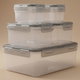 طقم علب بلاستيك السيف غاليري، مستطيل، 5 قطع - شفاف product image 1
