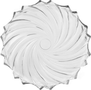 Saif Plus 4-Twist Glass Plate, 30x30x3.5 cm - Clear product image