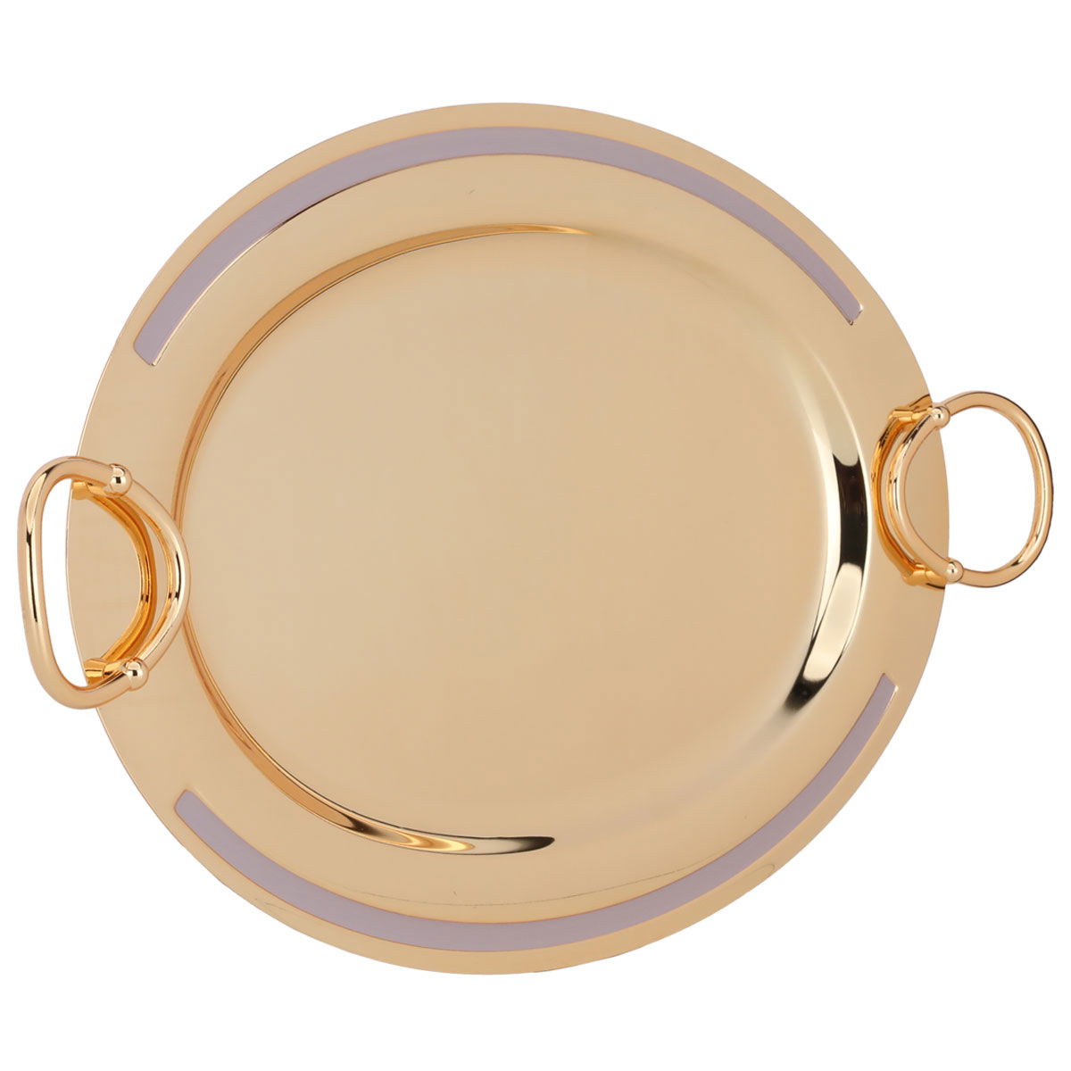 Al Saif Gallery Steel Serving Tray, 55x33x2 cm - gold product image 2