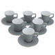 Al Saif Gallery coffee cups and saucers set, 12 pieces - grey product image 2