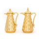 Al Saif Gallery Rawafed 2 thermos set, 1/1 liter, 2 pieces, thermal glass inner shell, plastic outer shell - gold product image 1