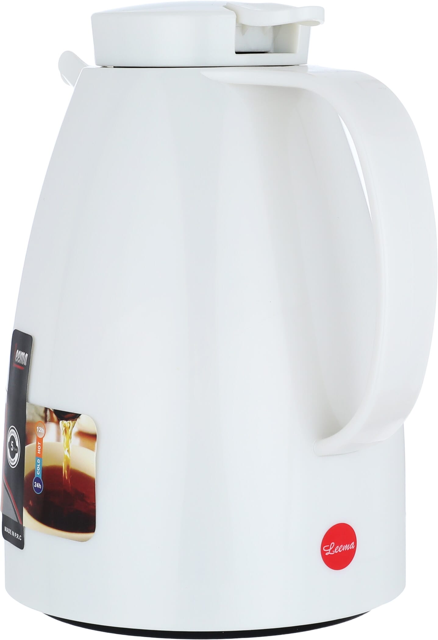 Al Saif Gallery Lima Thermos, 0.65 liters, thermal glass inner shell, plastic outer shell - pearl product image 2