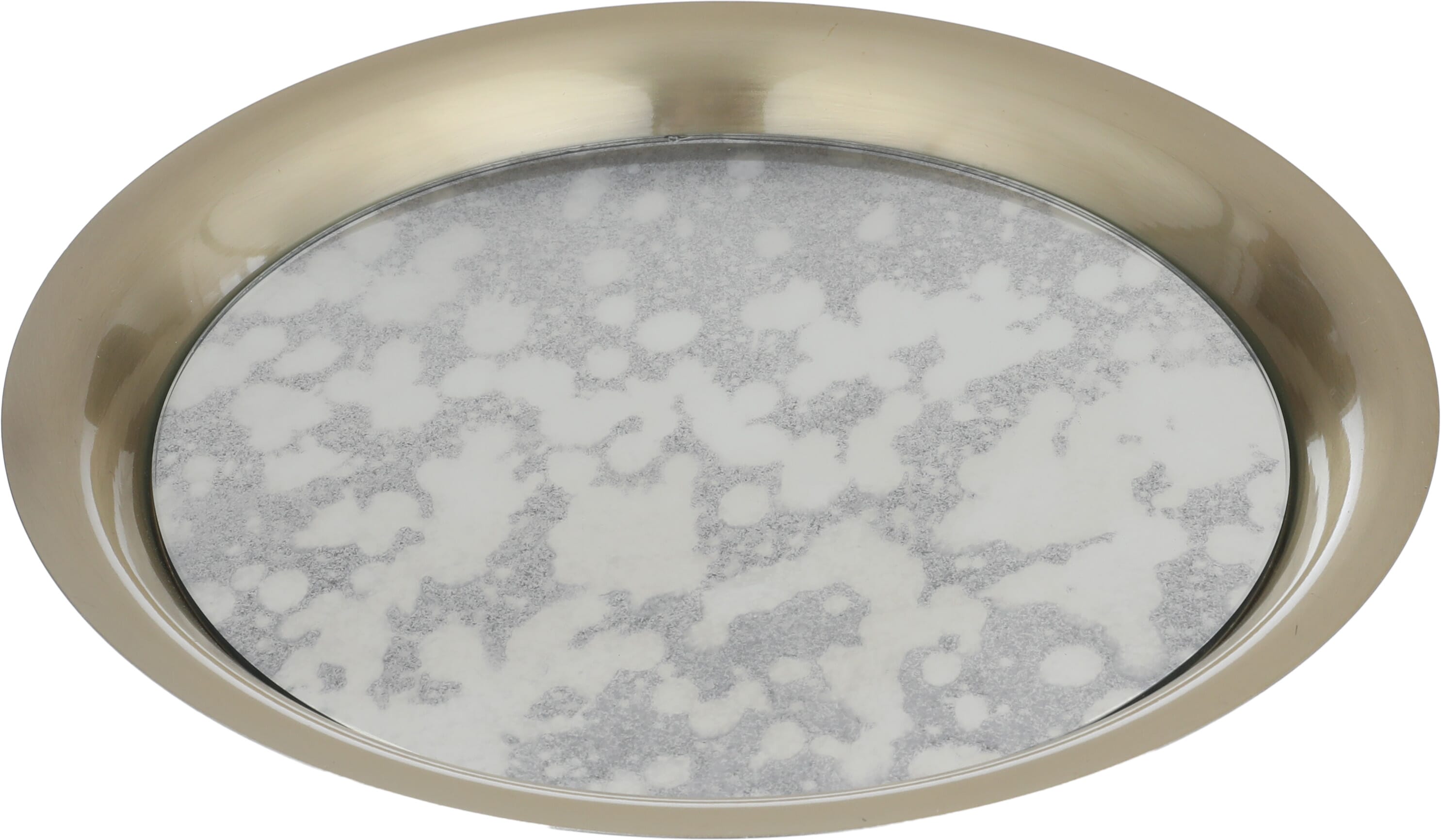 Al Saif Gallery Steel Serving Plate, 29X29X3 Cm, Round - Dark Gold product image
