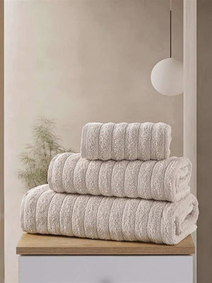 منشفة قطن، 1 قطعة،  170 × 90 سم - بيج product image 2