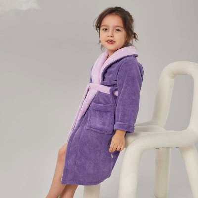 روب اطفال كورال فليس ريفي، 90×35 سم - بنفسجي product image 9