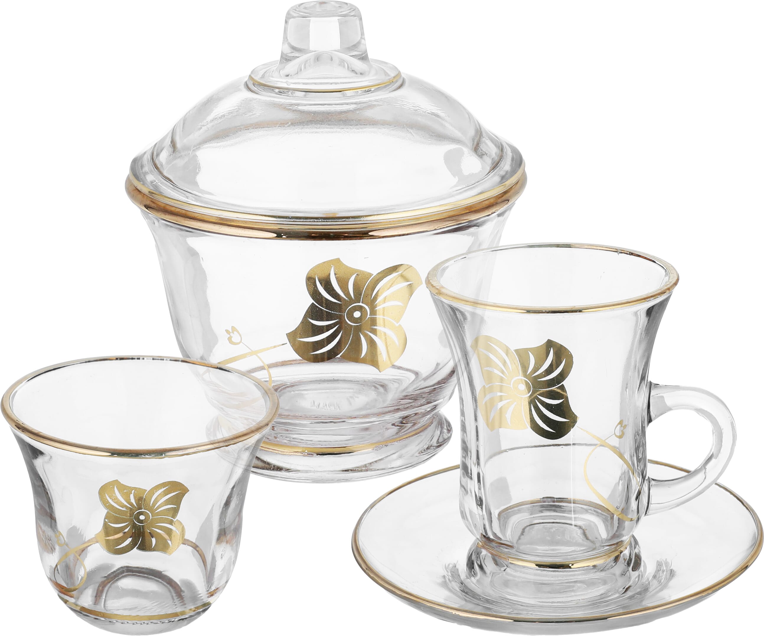 طقم تقديم الشاي والقهوة زجاج السيف غاليري، 50 قطعة - شفاف product image 1