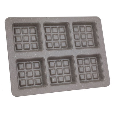 Granite Bake Chef Mold, Rectangle, 2.5 x 28.3 x 40.5 cm, 6 Eyes - Brown product image 3