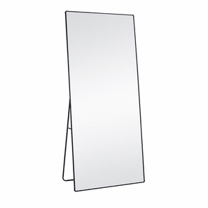 مراية ستاند زجاج، 180×70 سم، ستاند معدن - اسود product image 2