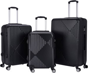 Limra OT-4084 Limra ABS Luggage Set, 3 Sizes, 4 Wheels, 360 Degree Rotating - Black product image