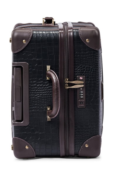 Limra LMA-6083 Artificial Leather Travel Suitcase, 20 Inch, 4 Wheels, 360 Degree Rotating - Black Brown product image 4