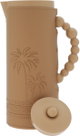 Al Saif Gallery Royal 7T thermos, 1 liter, leather covered, palm tree pattern, glass inner case, plastic outer body - light brown product image 5