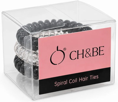 Cherry & Berry Hair Ties, Spiral Shape, Three Beads, CB-A11 - Multicolor product image 3