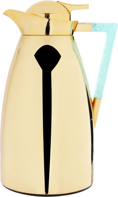 Al Saif Gallery thermos set, 1 liter, crystal handle, thermal glass inner case, steel outer case - gold product image 9