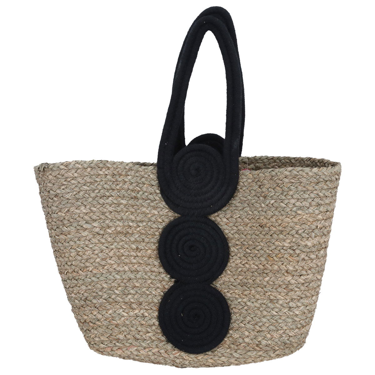 Al Saif Gallery wicker bag, 44 x 18 cm - beige black product image