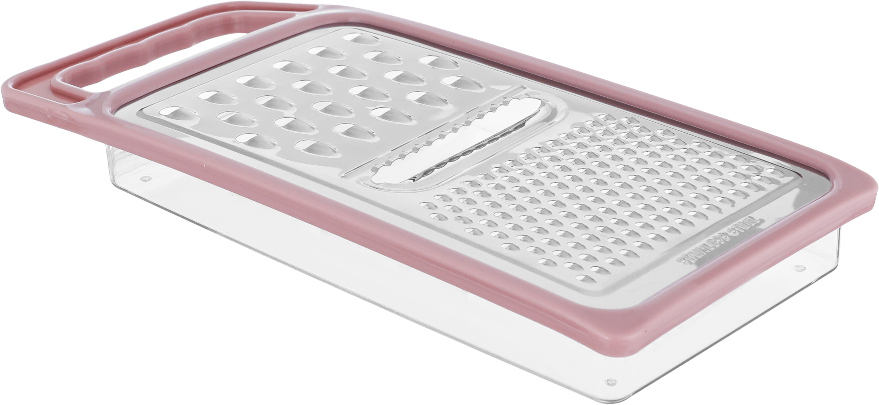 Al Saif Gallery Steel Grater With Plastic Box - Pink product image