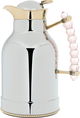 Al Saif Gallery Farida thermos set, 1/0.7 liter, two pieces, thermal glass inner container, steel outer shell - silver product image 5