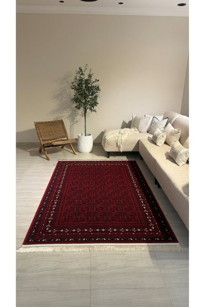 سجادة مجلس بوليستر سجادتي، 160×230 سم، طراز عربي تقليدي - أحمر product image 6