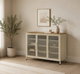 Modern buffet made of MDF wood and metal, 80×105×35 cm - Wooden product image 1