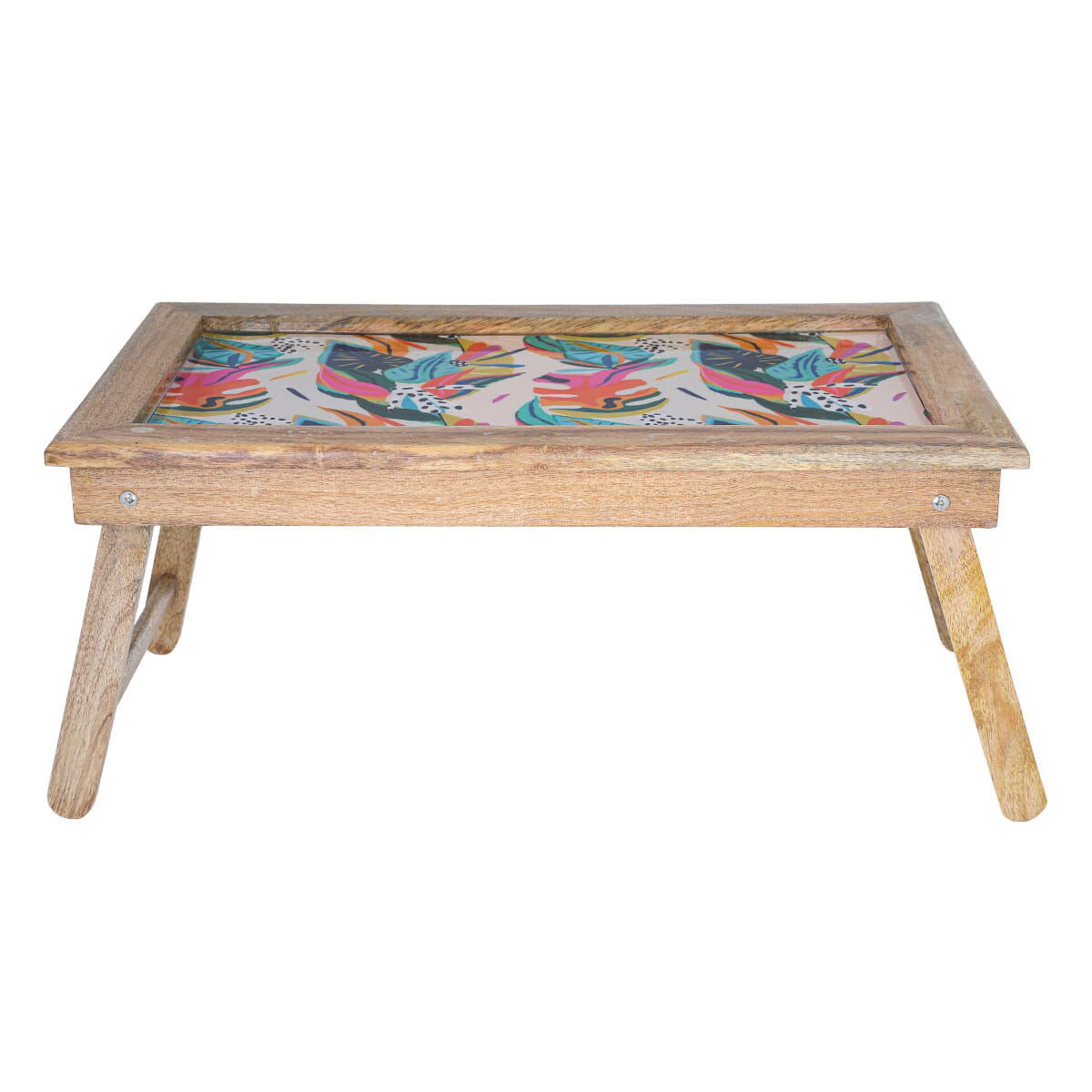 Al Saif Gallery porcelain serving tofir, 20x12x10 cm, green wood with legs - brown product image
