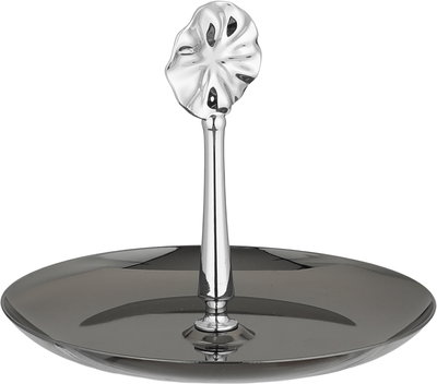 شيالة تقديم ستانلس استيل السيف غاليري، 14.5x14.5x13 سم، دائري، مسكة يد -أسود لامع product image 2