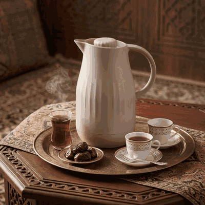 ترمس ايفا تايمليس، 1 لتر، الخامة الداخلية زجاج - بني فاتح product image 2