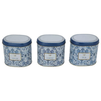 Al Saif Gallery steel box set, 3 pieces, round - blue product image 3