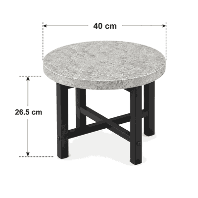 طقم طاولات خشب MDF و معدن، 5 قطع - اسود رمادي product image 4