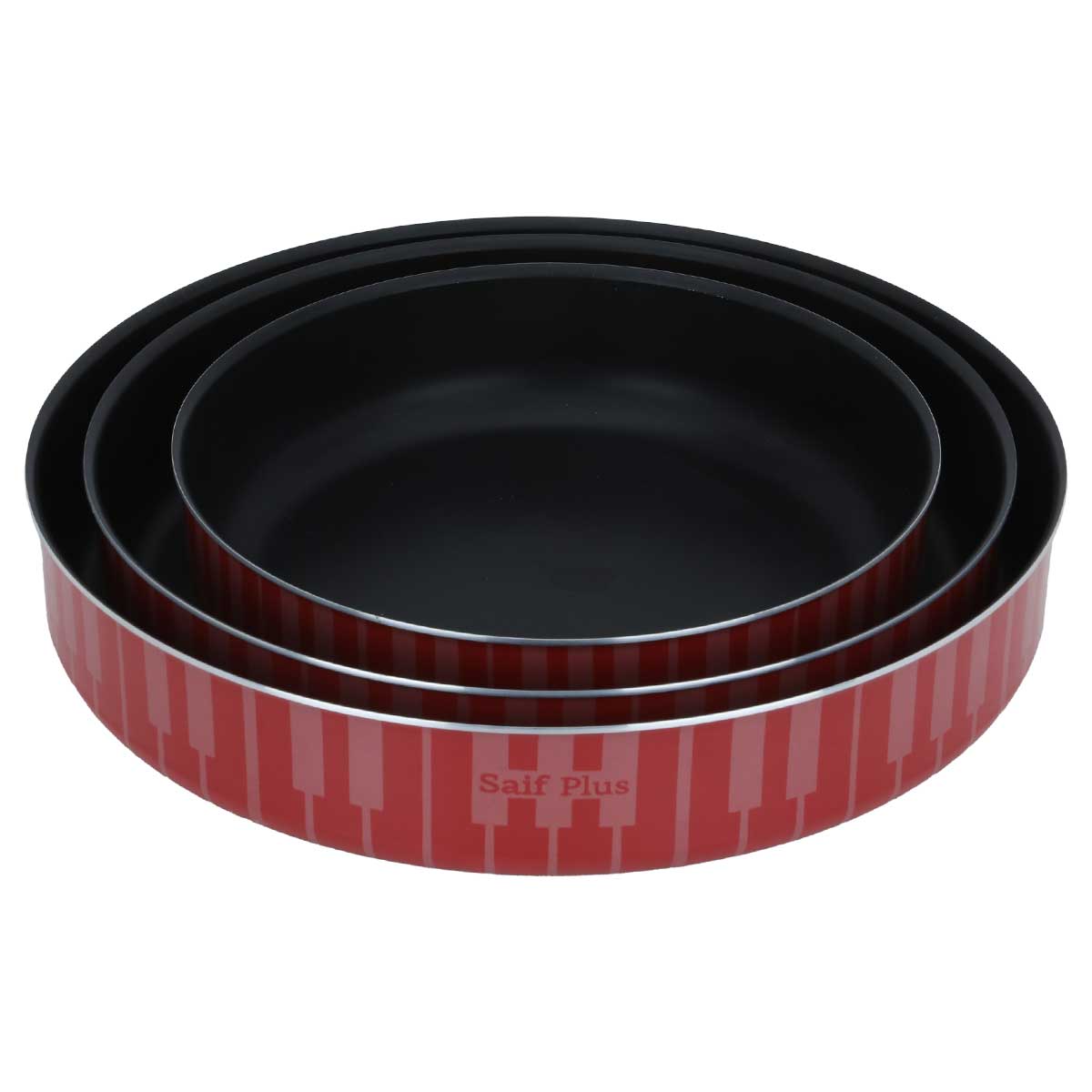 Alsaif Plus Teflon Oven Trays Set, 3 Pieces - Red product image 2