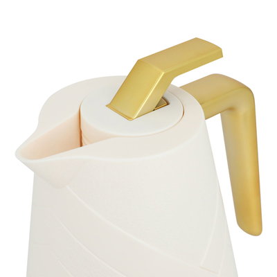 ترمس جلوري، 1 لتر، حافظة داخلية زجاج - ابيض ذهبي product image 5